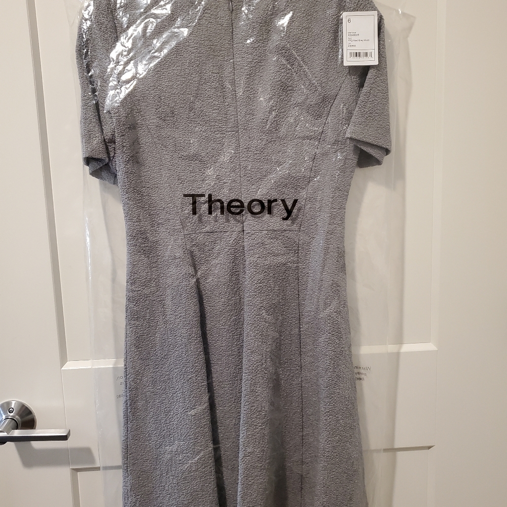 New Theory Gray new mini dress size 6